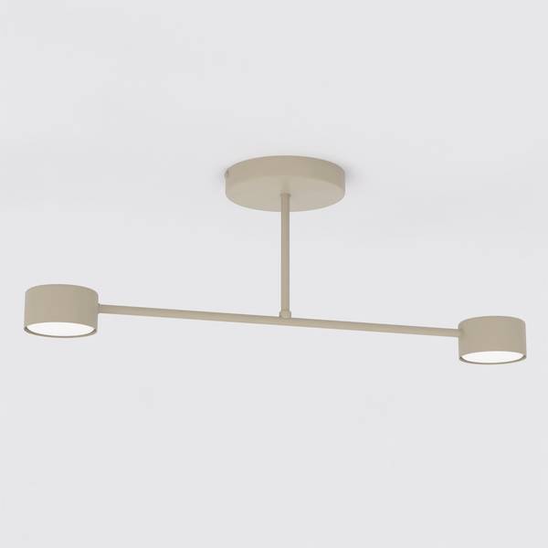 Deckenleuchte Halo Typ A Stahl - 2-flammig - Beige