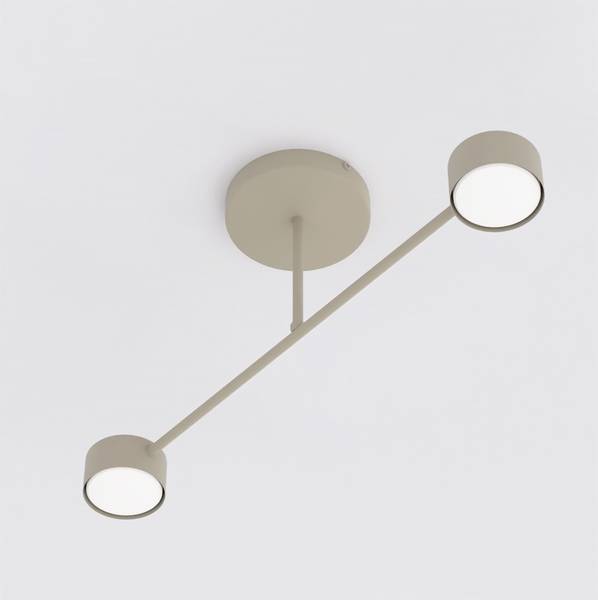 Deckenleuchte Halo Typ A Stahl - 2-flammig - Beige