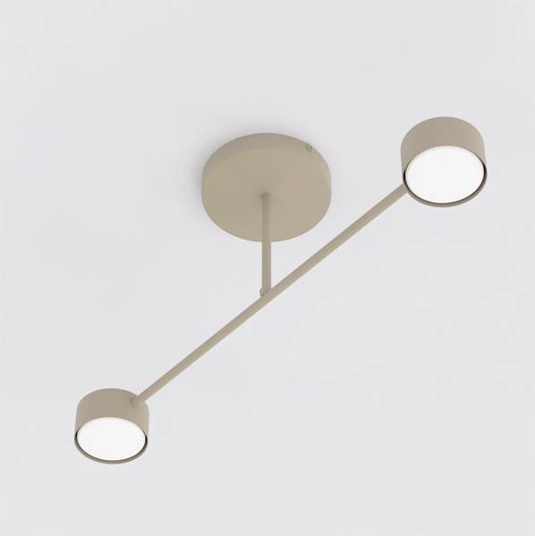 Deckenleuchte Halo Typ A Stahl - 2-flammig - Beige