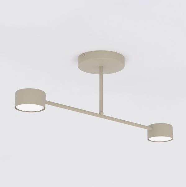 Deckenleuchte Halo Typ A Stahl - 2-flammig - Beige