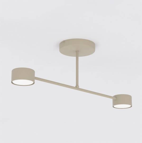 Deckenleuchte Halo Typ A Stahl - 2-flammig - Beige