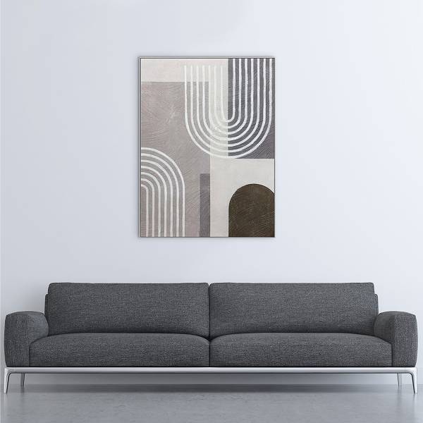 Leinwandbild Grey Arches Typ A Leinwand / Pinie massiv - Grau