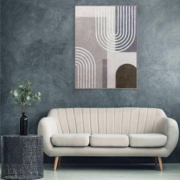 Leinwandbild Grey Arches Typ A Leinwand / Pinie massiv - Grau