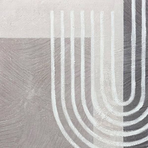 Leinwandbild Grey Arches Typ A Leinwand / Pinie massiv - Grau