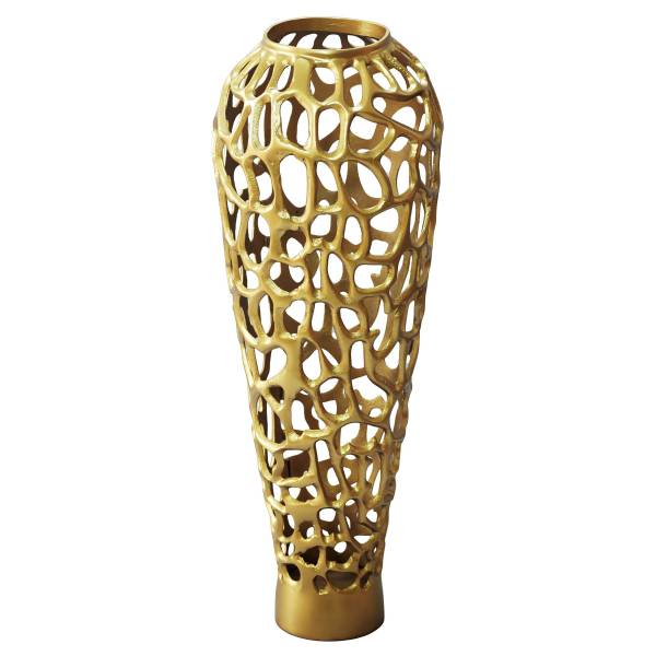 Vase Kilmo Aluminium - Gold - Höhe: 92 cm