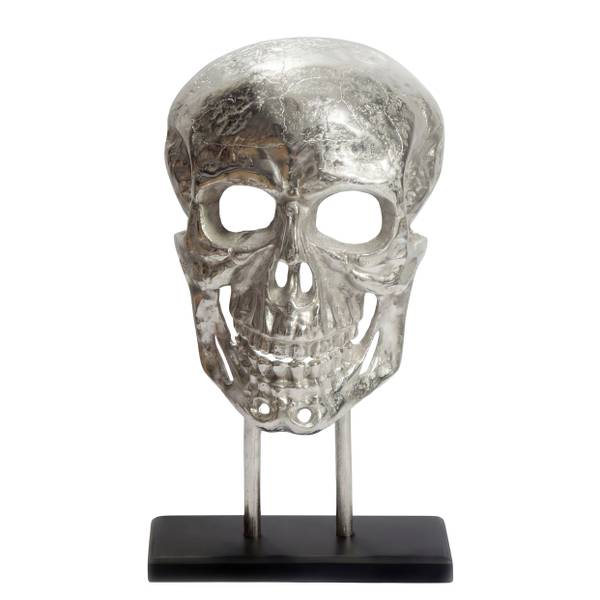 Deko Totenkopf Horova Aluminium - Silber