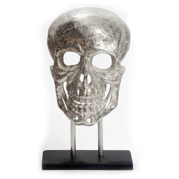 Deko Totenkopf Horova Aluminium - Silber