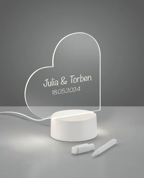 Tischleuchte Amour Polycarbonat - 1-flammig
