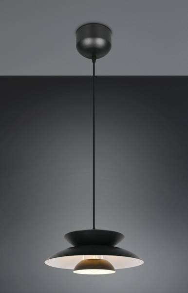 Pendelleuchte Amarila Eisen - 1-flammig - Schwarz - Durchmesser: 40 cm