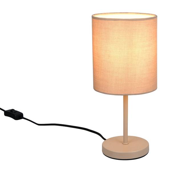 Tischleuchte Jerry Eisen / Leinen - 1-flammig