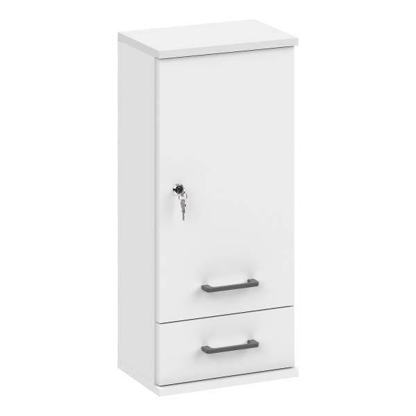 Medizinschrank Galeno 1 Tür + 1 SK Matt Weiß
