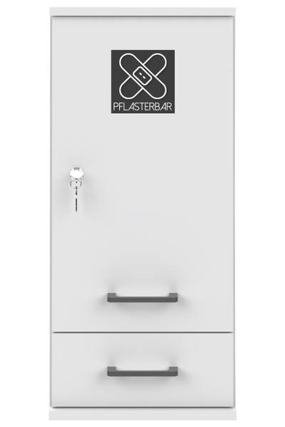 Medizinschrank Galeno 1 Tür + 1 SK Matt Weiß