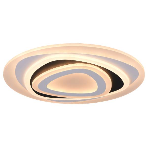 Deckenleuchte Zilo Eisen / Polycarbonat - 1-flammig - Weiß