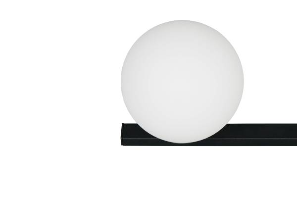 Wandleuchte Alfio Typ B Eisen / Milchglas - 3-flammig