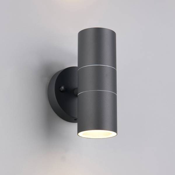 Wandleuchte Turia Aluminium - 2-flammig - Schwarz