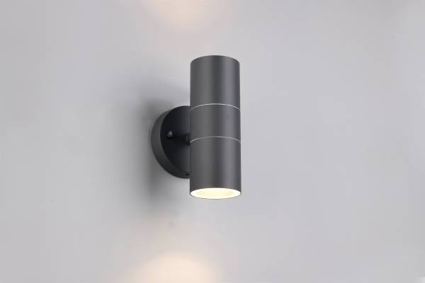 Wandleuchte Turia Aluminium - 2-flammig - Schwarz