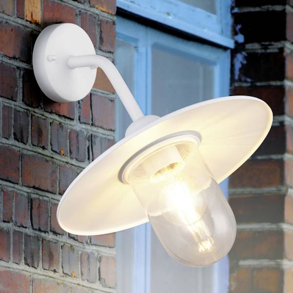 Wandleuchte Brenta Aluminium /  Klarglas - 1-flammig