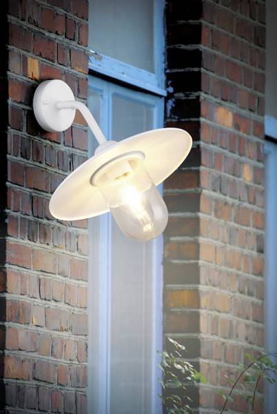 Wandleuchte Brenta Aluminium /  Klarglas - 1-flammig