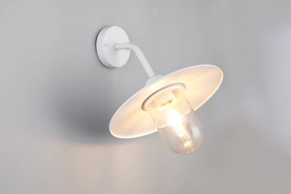 Wandleuchte Brenta Aluminium /  Klarglas - 1-flammig