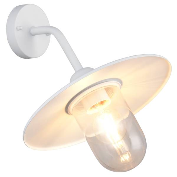 Wandleuchte Brenta Aluminium /  Klarglas - 1-flammig