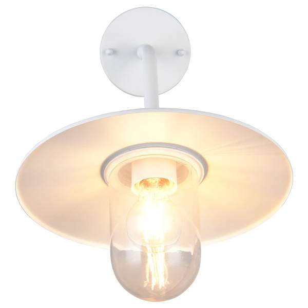 Wandleuchte Brenta Aluminium /  Klarglas - 1-flammig