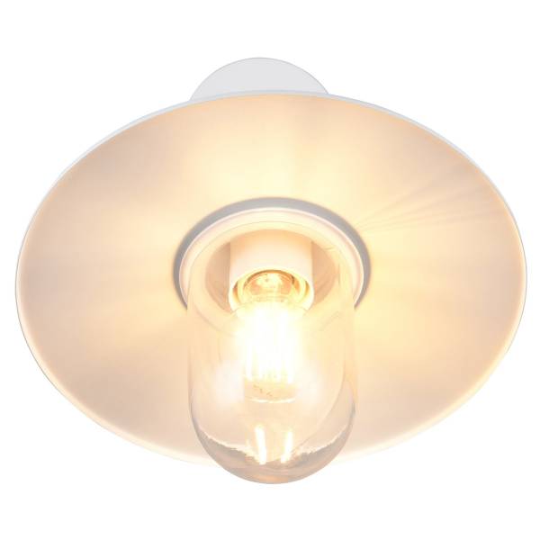 Wandleuchte Brenta Aluminium /  Klarglas - 1-flammig