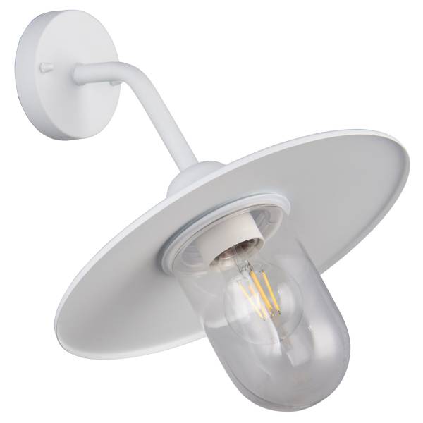 Wandleuchte Brenta Aluminium /  Klarglas - 1-flammig