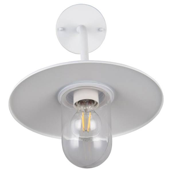 Wandleuchte Brenta Aluminium /  Klarglas - 1-flammig