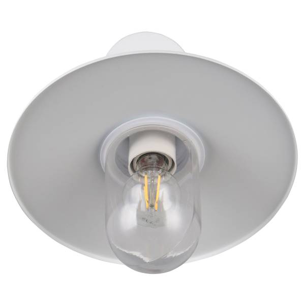 Wandleuchte Brenta Aluminium /  Klarglas - 1-flammig