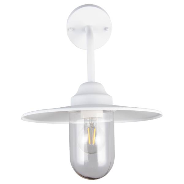 Wandleuchte Brenta Aluminium /  Klarglas - 1-flammig