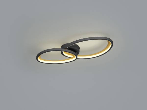 Deckenleuchte Sivo Typ A Eisen / Polycarbonat - 1-flammig - Schwarz