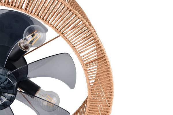 Deckenleuchte Smillum Rattan - 4-flammig