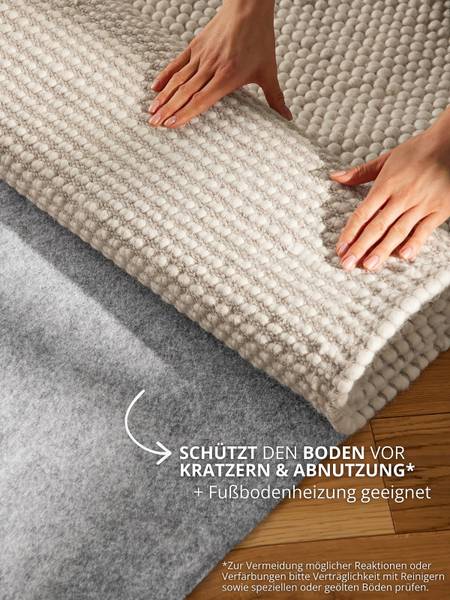 Teppichunterlage Grip Filz - Grau - 70 x 140 cm