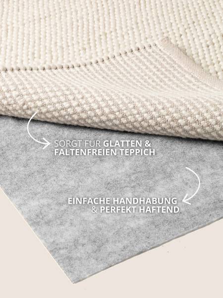 Teppichunterlage Grip Filz - Grau - 70 x 140 cm