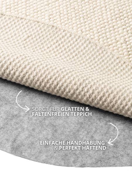 Teppichunterlage Grip Rund Filz - Grau - Durchmesser: 100 cm