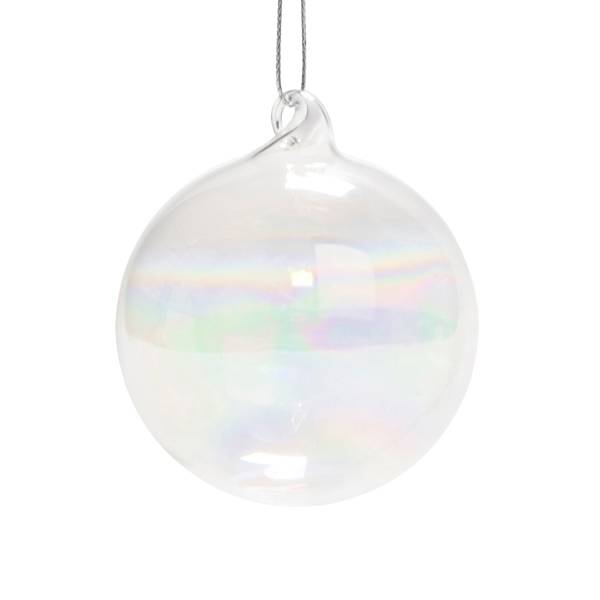Weihnachtskugel HANG ON 6er-Set Glas - Transparent - Durchmesser: 8 cm