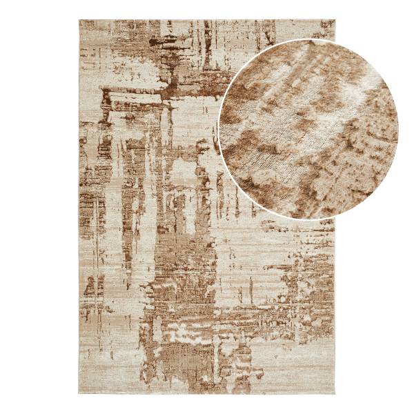 Kurzflorteppich Telde Polyester - Beige - 120 x 170 cm