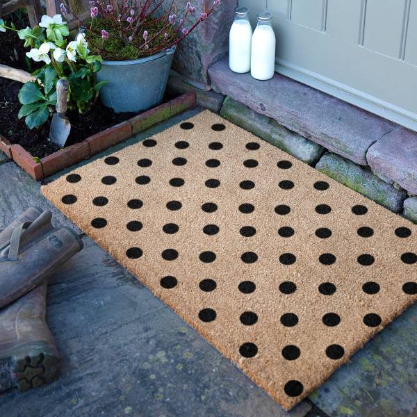 Fußmatte COUNTRY-DOTS Kokosfasern - Braun