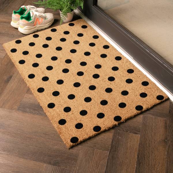 Fußmatte COUNTRY-DOTS Kokosfasern - Braun