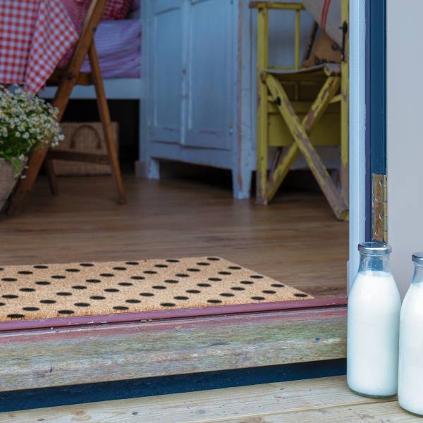 Fußmatte COUNTRY-DOTS Kokosfasern - Braun
