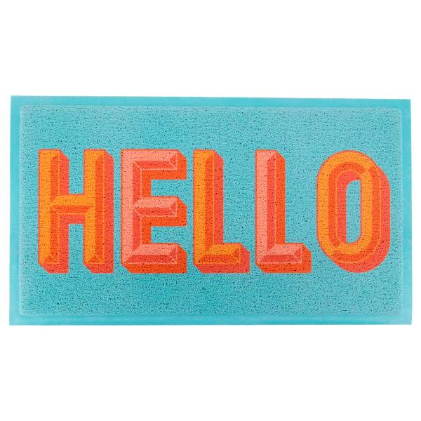 Fußmatte DMW-HELLO-7040 Polyvinylchlorid - Mehrfarbig