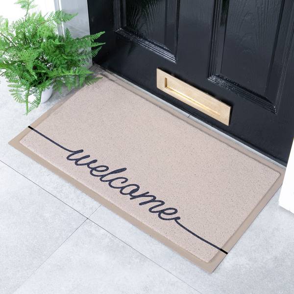 Fußmatte DMW-WELSCRIBBLE-7040 Polyvinylchlorid - Beige