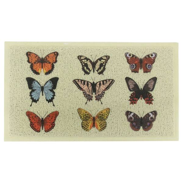 Fußmatte DMW-BUTTERFLYPATTERN-7040 Polyvinylchlorid - Mehrfarbig