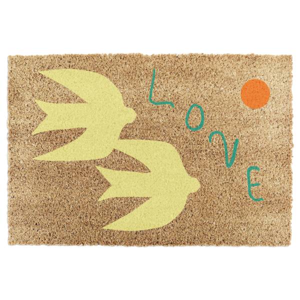 Fußmatte 6040-EO41SWANLOVE Kokosfasern - Braun / Gelb