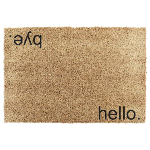 Fußmatte TYPO-HELLOBYE Kokosfasern - Braun