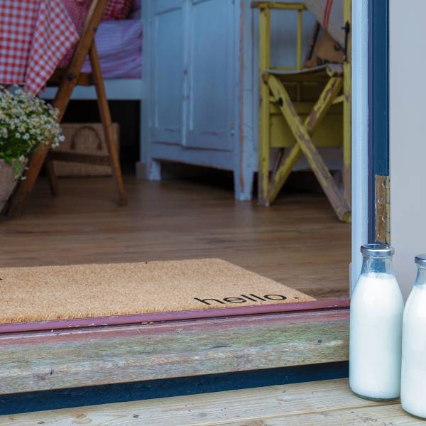 Fußmatte TYPO-HELLOBYE Kokosfasern - Braun