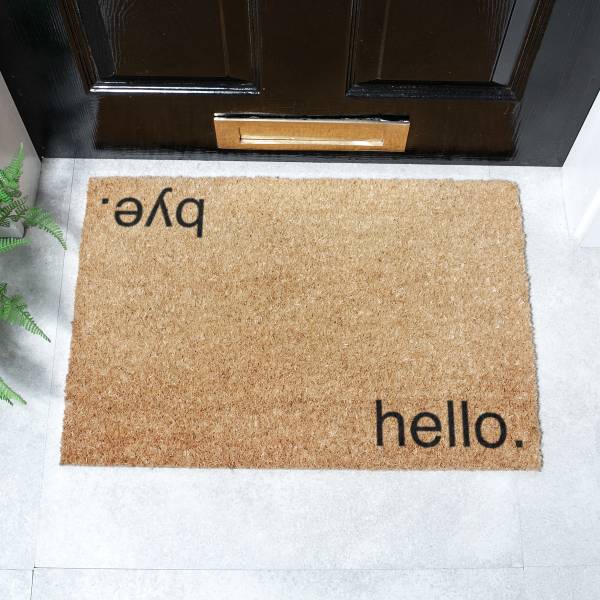 Fußmatte TYPO-HELLOBYE Kokosfasern - Braun