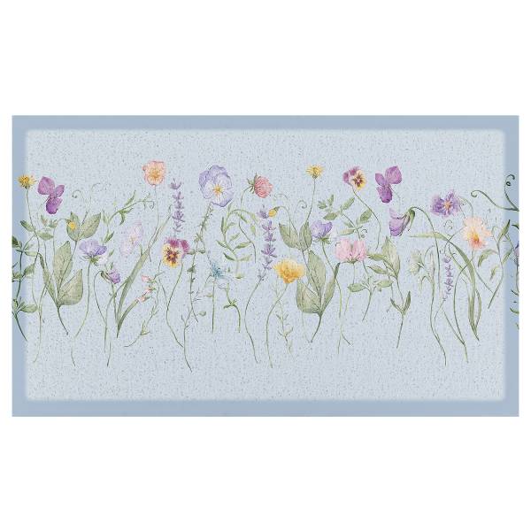 Fußmatte DMW-BLUEWILDFLOWER-7040 Polyvinylchlorid - Mehrfarbig