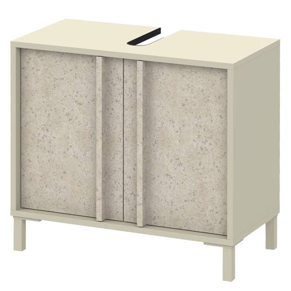 Waschbeckenunterschrank HAN 65 cm Belgisch Granit Greige Dekor / Creme