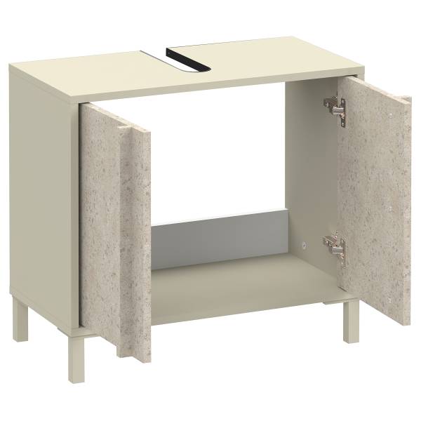 Waschbeckenunterschrank HAN 65 cm Belgisch Granit Greige Dekor / Creme